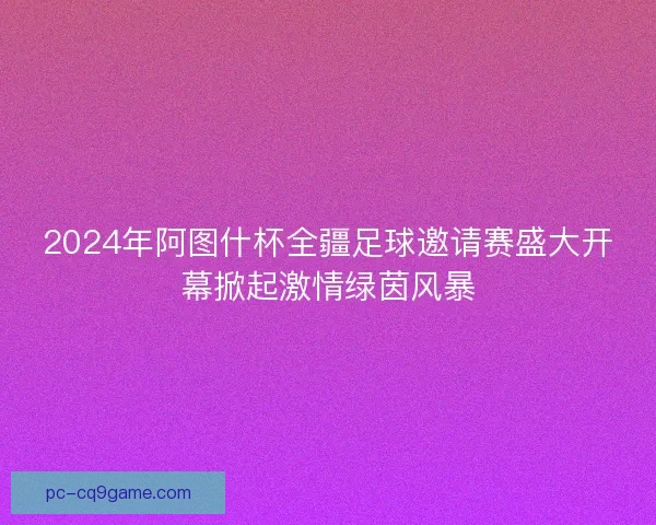 2024年阿图什杯全疆足球邀请赛盛大开幕掀起激情绿茵风暴